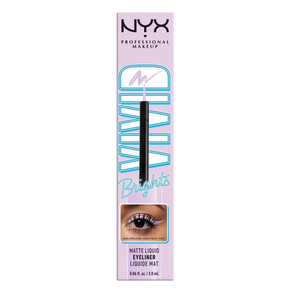 NWT NYX Vivid Brights Matte Liquid Eyeliner- Lilac Link